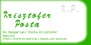 krisztofer posta business card